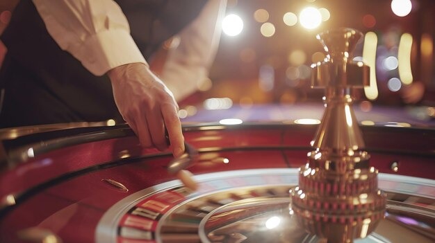 Slot game reels spinning in Free Play mode